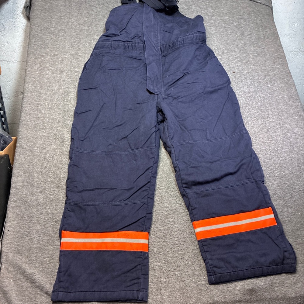 Workrite Insulated Bib Overalls Men XLG-RG Navy Blue FR Arc Rated 35.8‎ ATPV